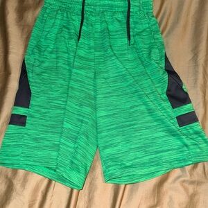 tek gear Bright Green Heather Athletic Shorts with Black Accents